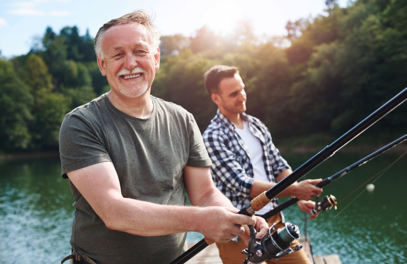 Fishing at Creekside Camp & Cabins.