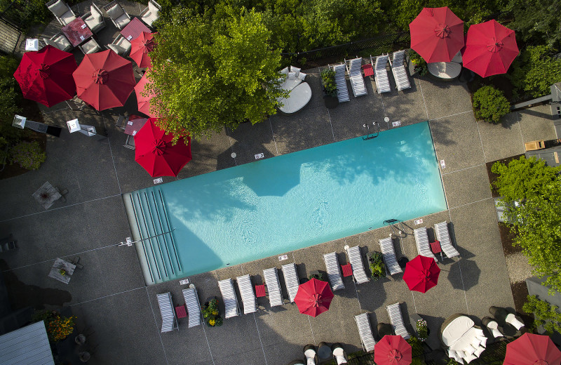 Outdoor pool at Hidden Pond.