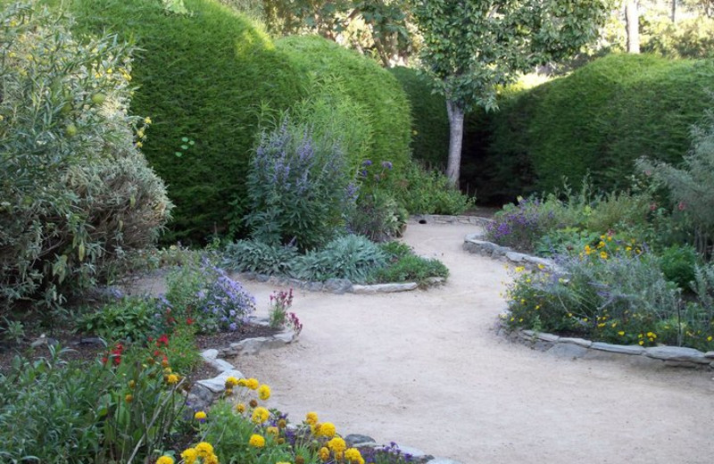 The Butterfly Garden at Cambria Pines Lodge.