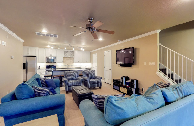 Rental living room at Still Waters Vacation Home.