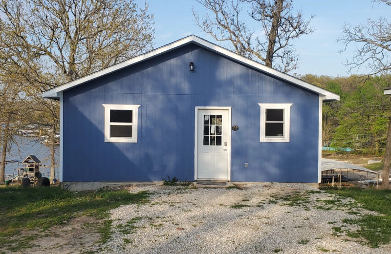 Cabin exterior at Runaway II Resort and Campground.