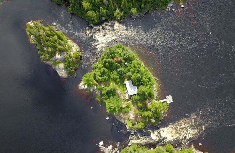 Aerial view of Cozy Camp.