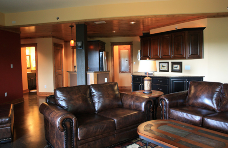 Condo living room at Highland Rim Retreats.