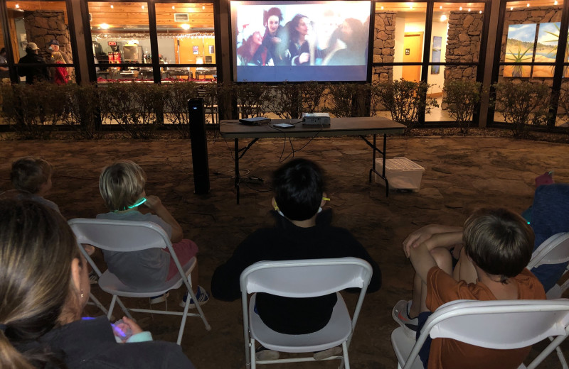 Movies under the stars at Canyon of the Eagles Nature Park & Resort.