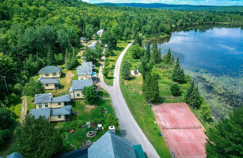 Aerial view of Quimby Country Lodge & Cottages.