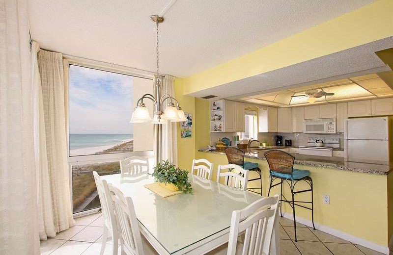 Rental kitchen at Shoreline Towers.