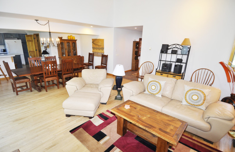 Rental living room at Steamboat Lodging Properties.