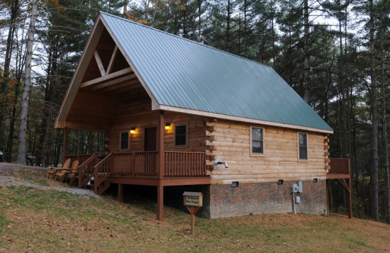 Cabin exterior at The Cabins at Pine Haven.