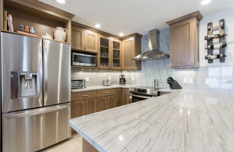 Rental kitchen at SunHost Resorts.