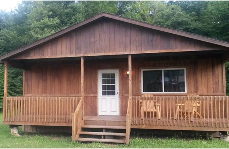 Cabin exterior at The Woods At Bear Creek Glamping Resort.