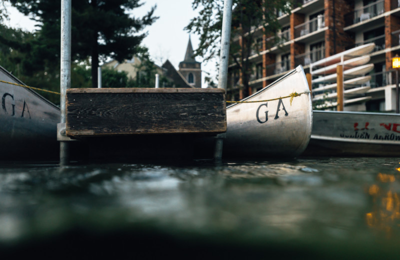 Boats at Golden Arrow Lakeside Resort.