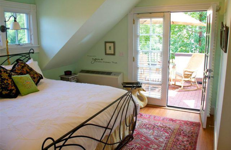 Guest bedroom at The Inn at 400 West High.