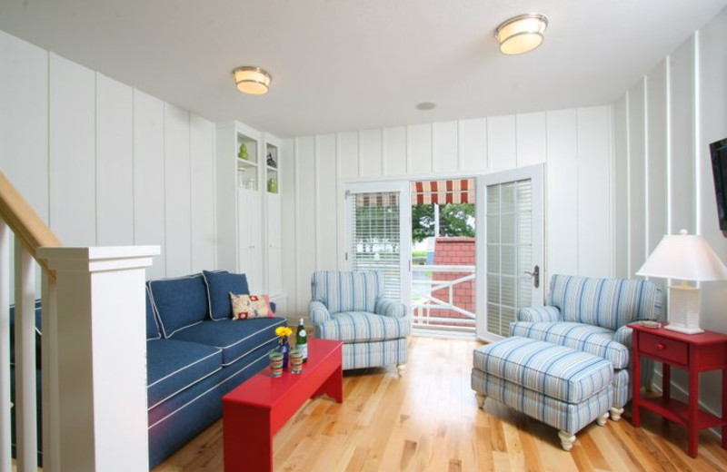 Vacation rental living room at The Beach House.