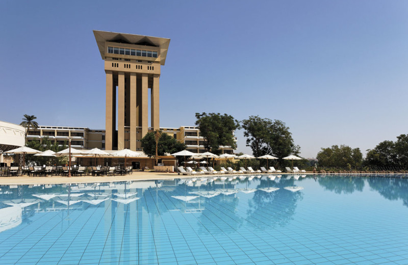 Outdoor pool at Aswan Oberoi Hotel & Spa.