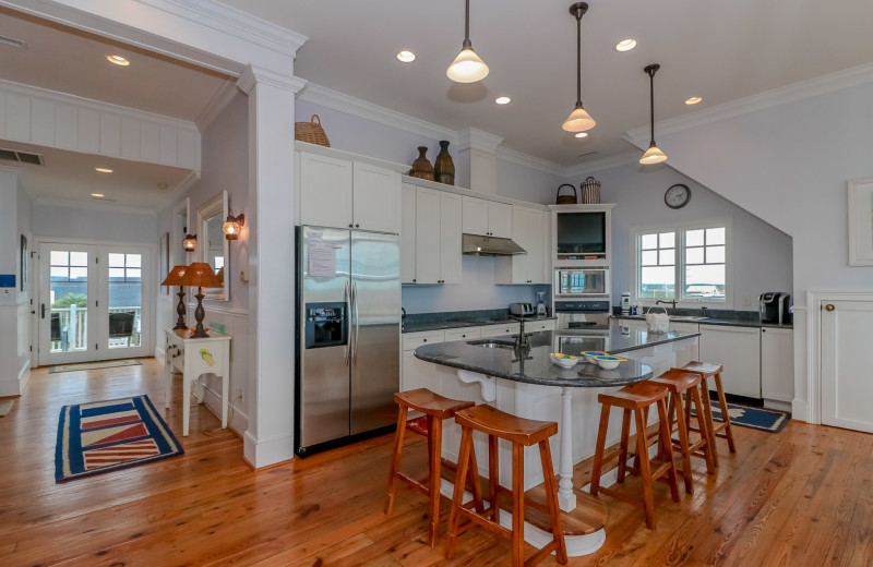 Rental kitchen at Sea Star Realty.