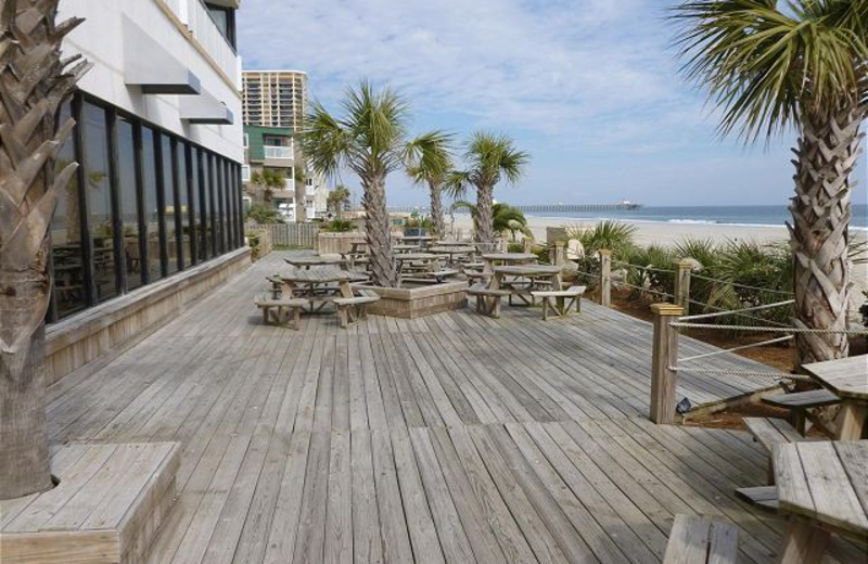 Vacation rental deck at Myrtle Beach Vacation Rentals.