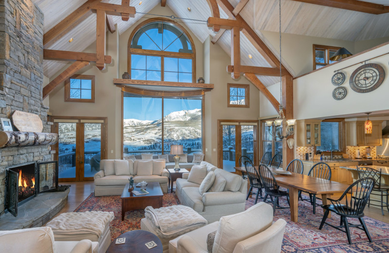 Rental living room at Accommodations in Telluride.