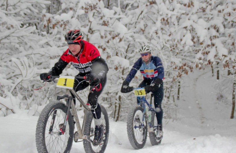 Fat biking at The Wildflower Inn.