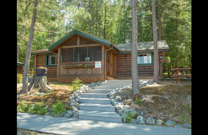 Cabin exterior at Obabika Resort.