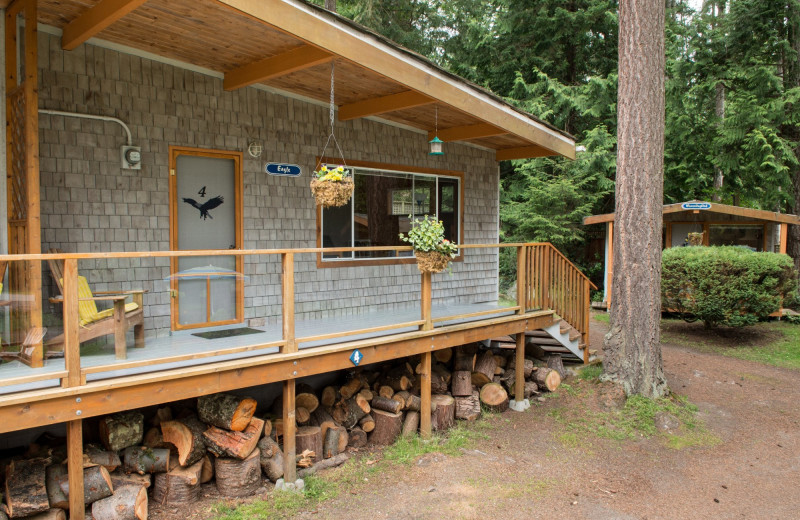 Cottage exterior at Blue Vista Resort.