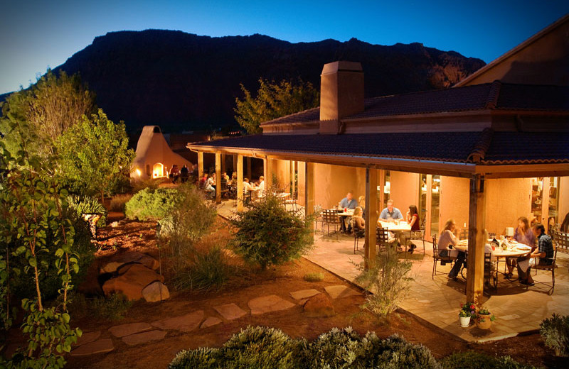 Outdoor dining at Red Mountain Resort & Spa.