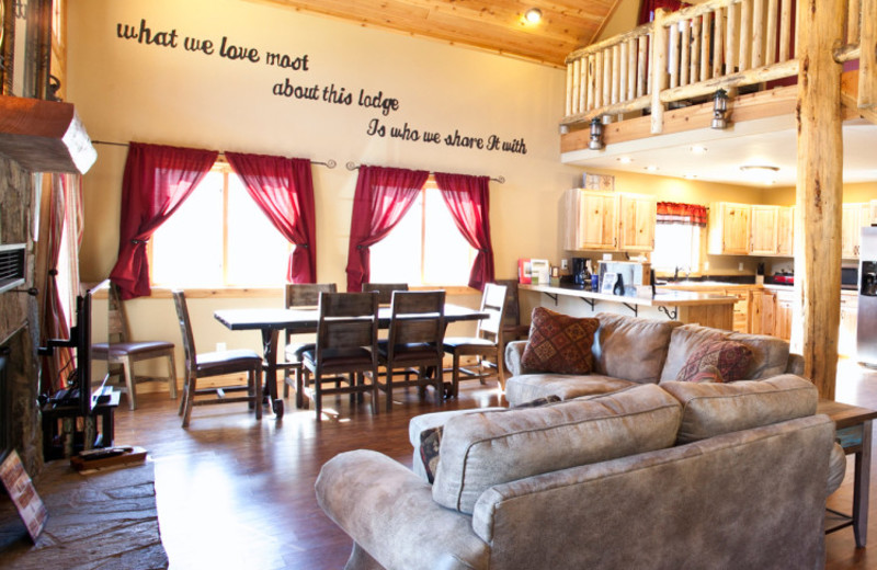 Cabin interior at High Country Guest Ranch.