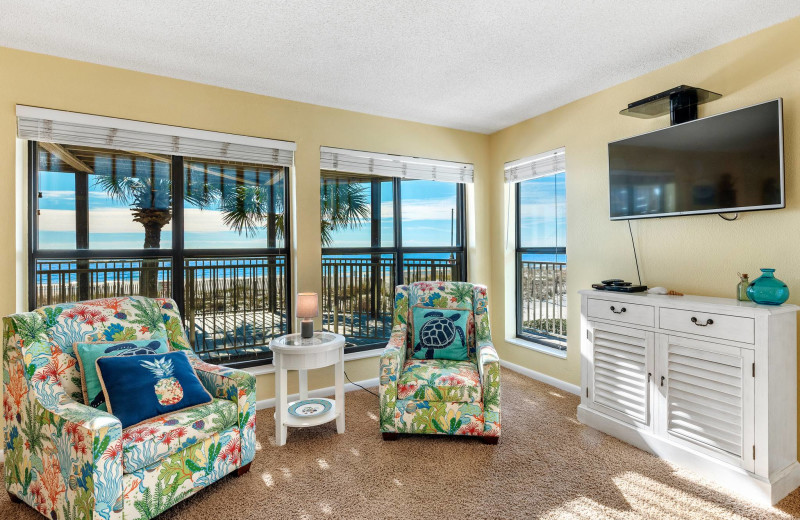 Rental living room at Bender Realty Vacation Rentals.