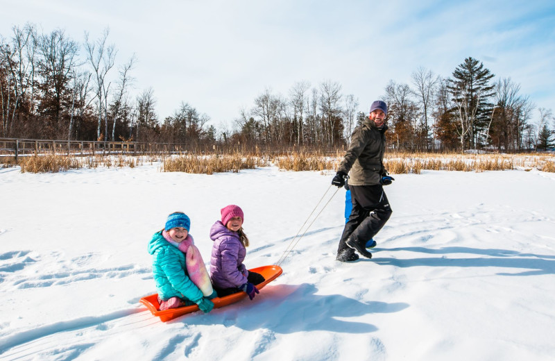 Sledding at Boyd Lodge.