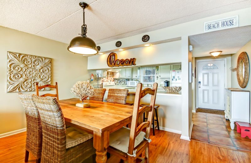 Rental kitchen at Amelia Rentals and Management Services.