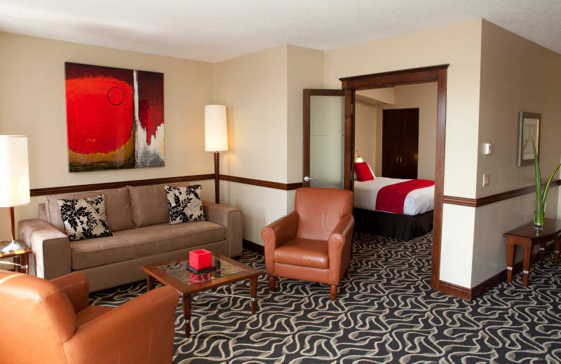 Guest room at Le Saint-Sulpice Hotel- Montreal.