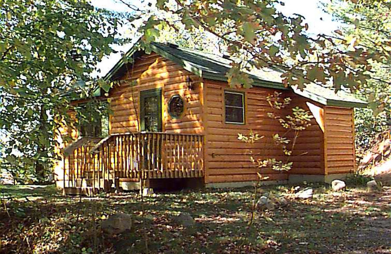 Cabin exterior at Galles' Upper Cullen Resort.