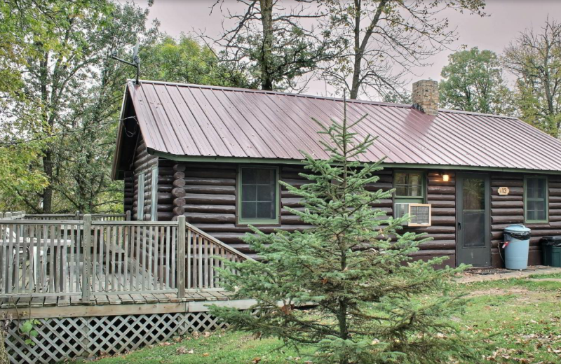 Cabin exterior at Whaley's Resort & Campground.