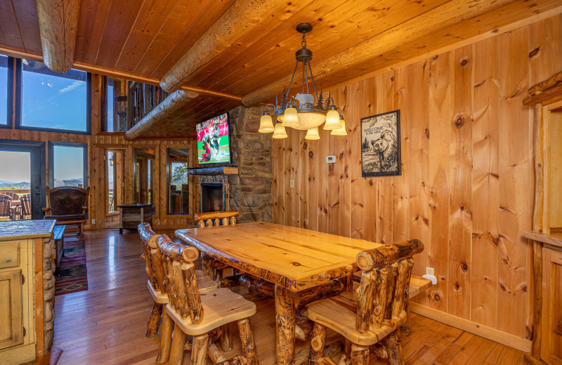 Dining area at American Patriot Getaways - A Stunning View.