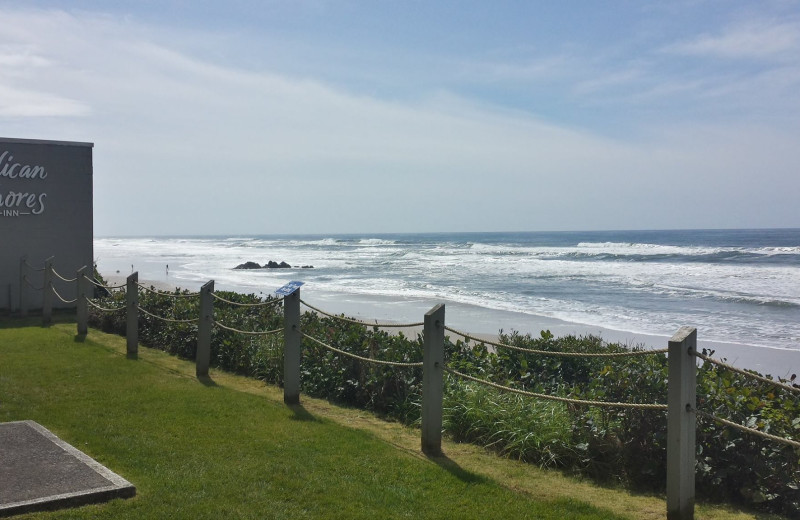 The beach at Pelican Shores Inn.