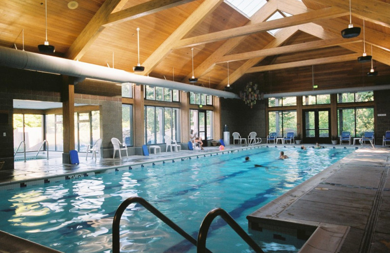 Indoor pool at Skamania Lodge.