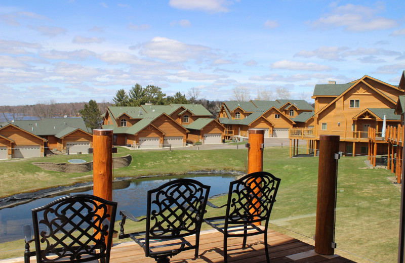 Guest patio at Big Sandy Lodge & Resort.