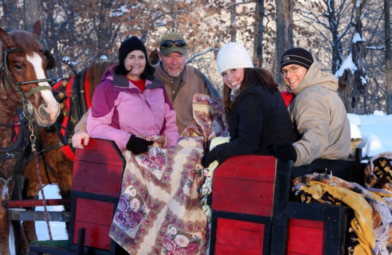 Sleigh ride at Cedar Valley Resort.