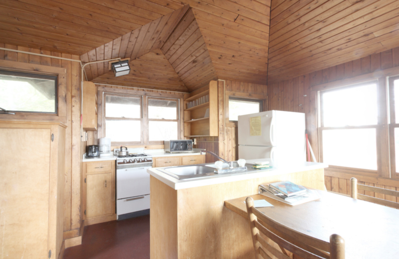 Cabin kitchen at YMCA Camp Du Nord.