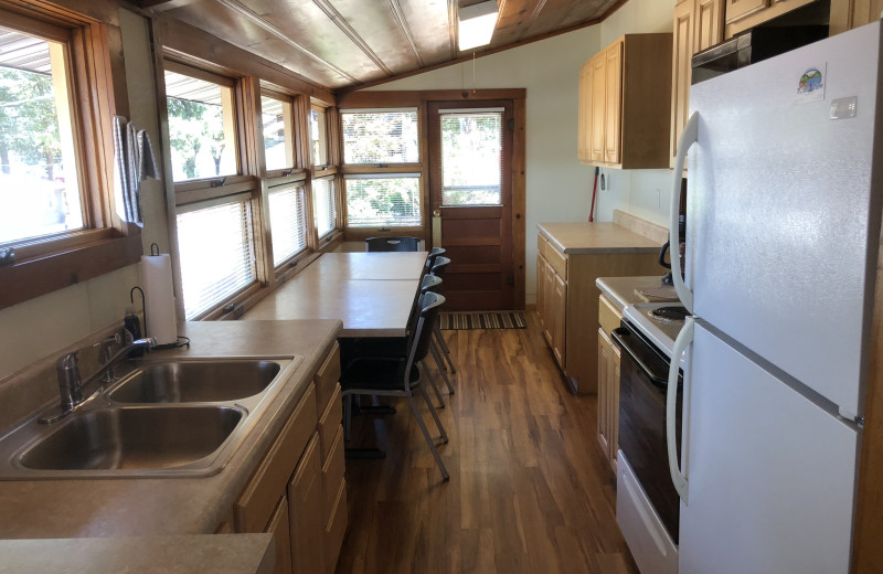 Cabin kitchen at Point View Resort.