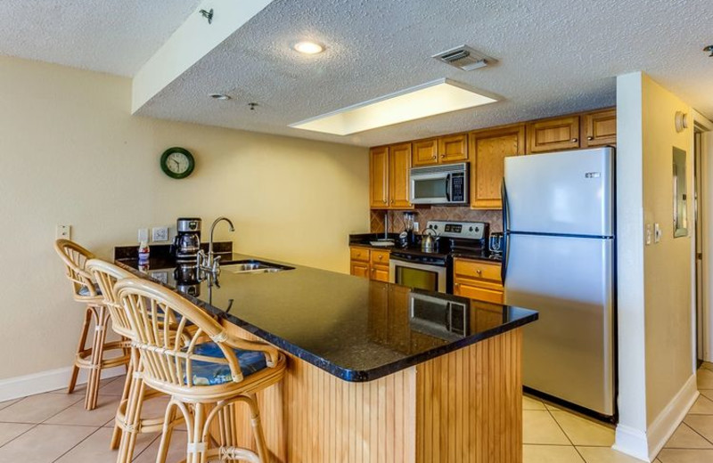 Rental kitchen at Holiday Villas III.