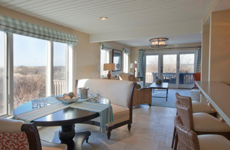 Guest living room at Ocean Edge Resort & Club on Cape Cod.