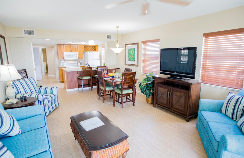 Guest room at Resort On Cocoa Beach.