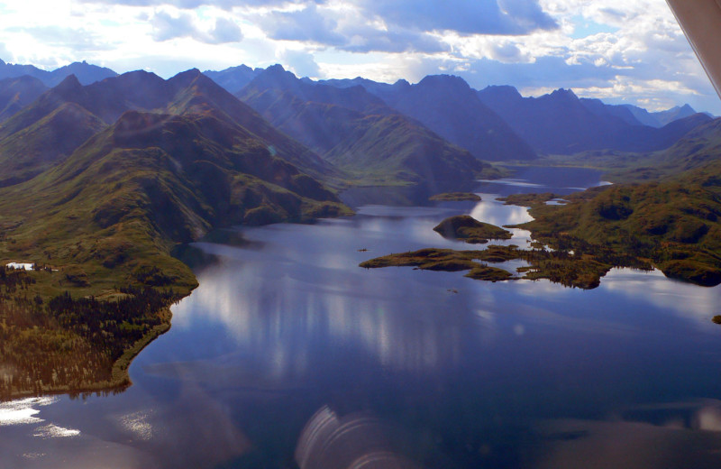Aerial view of Alaska Rainbow Lodge.