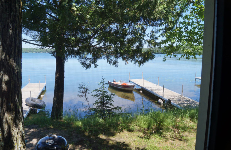 View from cabin at Anderson's Starlight Bay Resort.