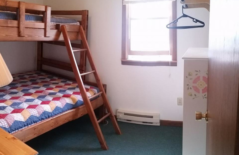 Guest room at Square Rigger Lodge.