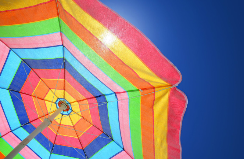 Sun umbrella at Shangri La Motel.