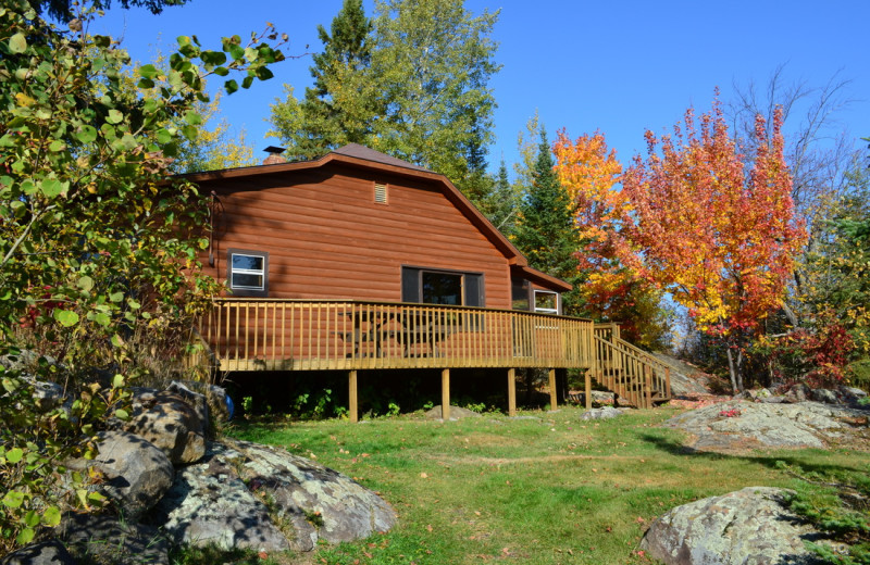 Cabin exterior at Pine Tree Cove Resort.