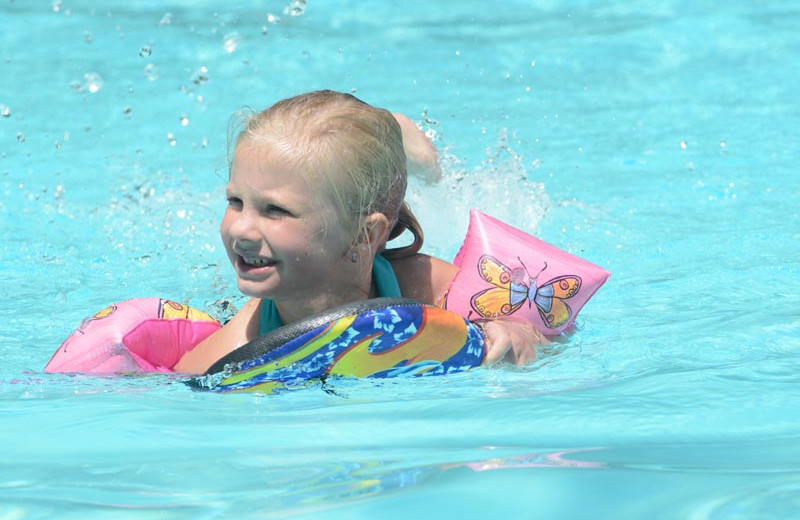 Swimming at Lake George RV Park.