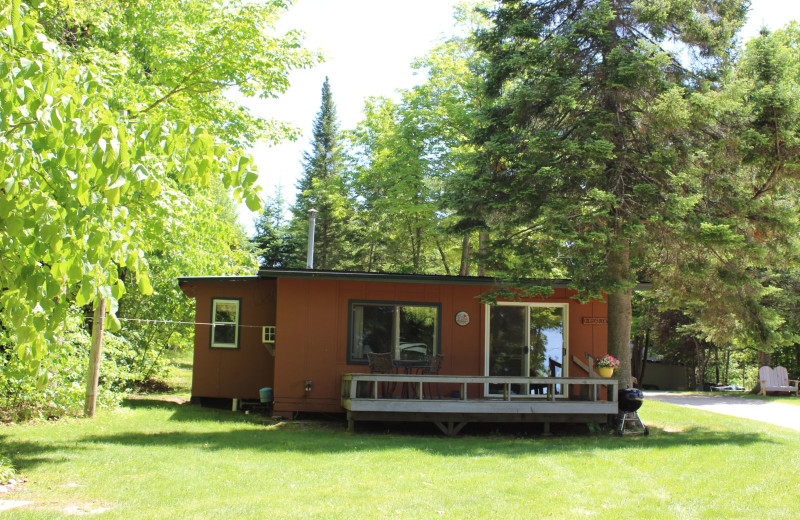 Cabin exterior at Timber Trails Resort.