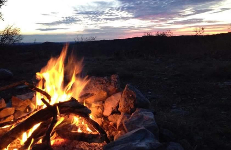 Bonfire at Twin Elm Ranch.